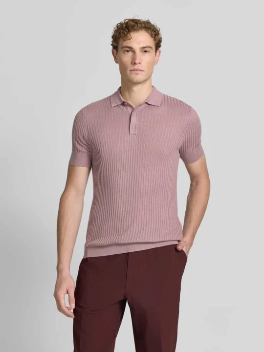 Zdjęcie produktu Koszulka polo o kroju slim fit z mieszanki wiskozy z dodatkiem lnu Antony Morato Jasnoróżowy