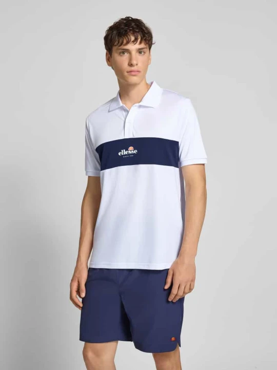 Zdjęcie produktu Koszulka polo o kroju slim fit z nadrukiem z logo model ‘MACKENNA’ Ellesse Biały