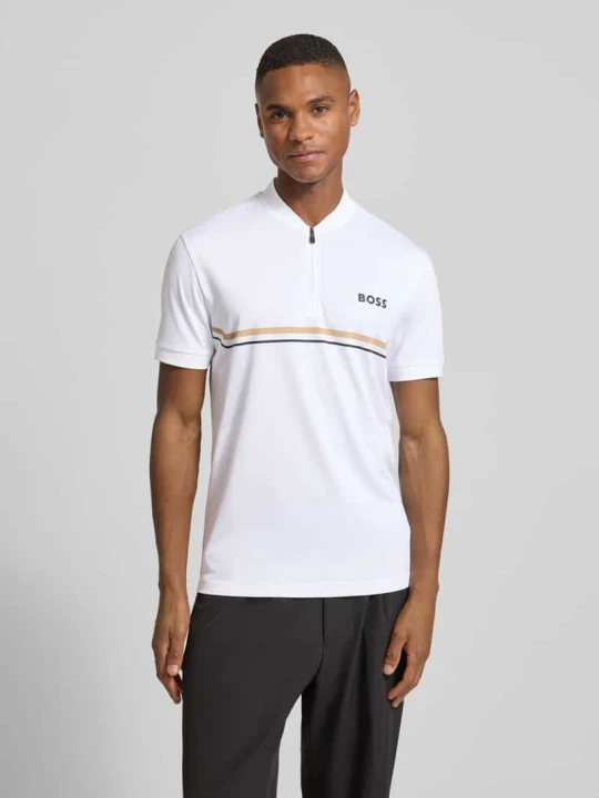 Zdjęcie produktu Koszulka polo o kroju slim fit z nadrukiem z logo model ‘TOC SPIN BODYMAPP 1027’ Boss Biały