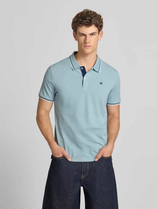 Zdjęcie produktu Koszulka polo o kroju slim fit z naszywanym logo Champion Morski