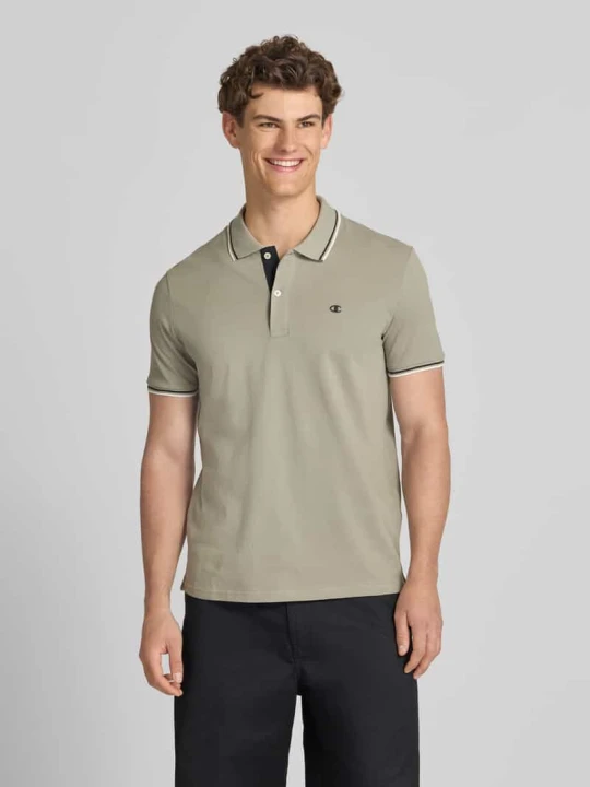 Zdjęcie produktu Koszulka polo o kroju slim fit z naszywanym logo Champion Jasnoszary