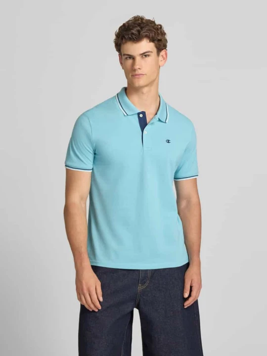 Zdjęcie produktu Koszulka polo o kroju slim fit z naszywanym logo Champion Jasnoniebieski