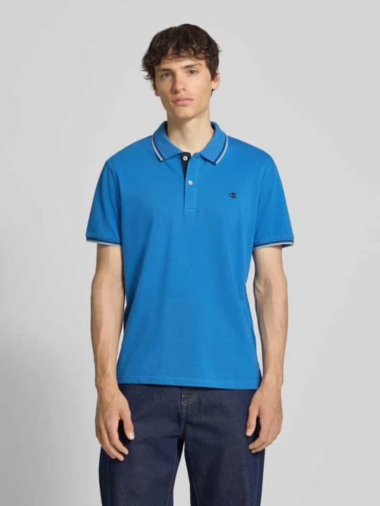 Zdjęcie produktu Koszulka polo o kroju slim fit z naszywanym logo Champion Oceaniczny