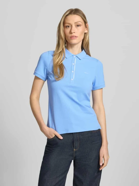 Zdjęcie produktu Koszulka polo o kroju slim fit z naszywanym logo Gant Jasnoniebieski