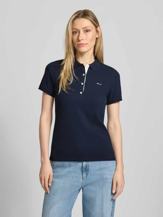 Zdjęcie produktu Koszulka polo o kroju slim fit z naszywanym logo Gant Granatowy