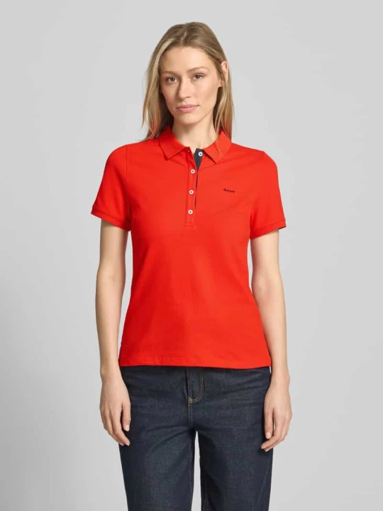 Zdjęcie produktu Koszulka polo o kroju slim fit z naszywanym logo Gant Jasnoczerwony
