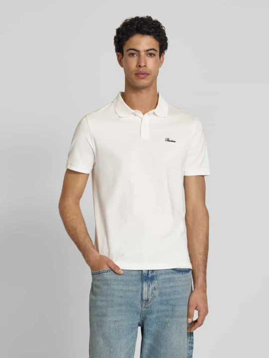 Zdjęcie produktu Koszulka polo o kroju slim fit z naszywanym logo REVIEW Złamany biały