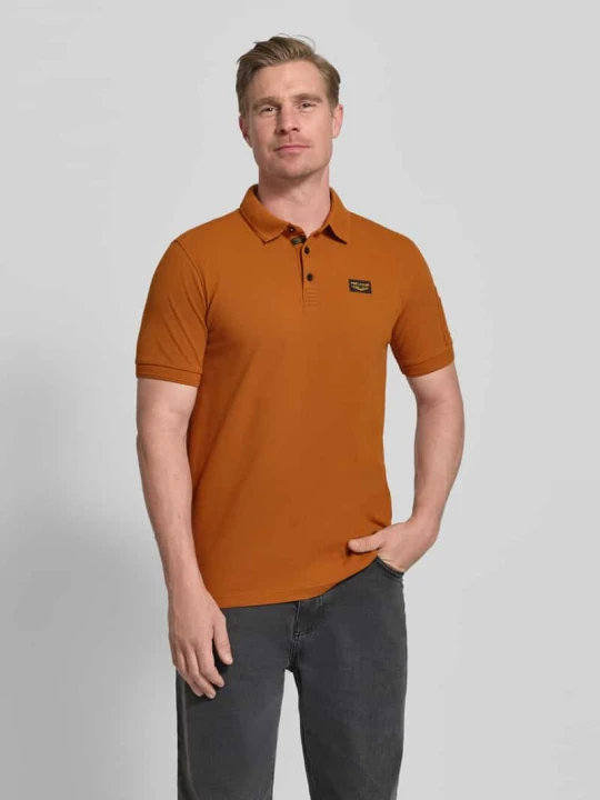 Zdjęcie produktu koszulka polo o kroju slim fit z naszywką z logo PME Legend Pomarańczowy