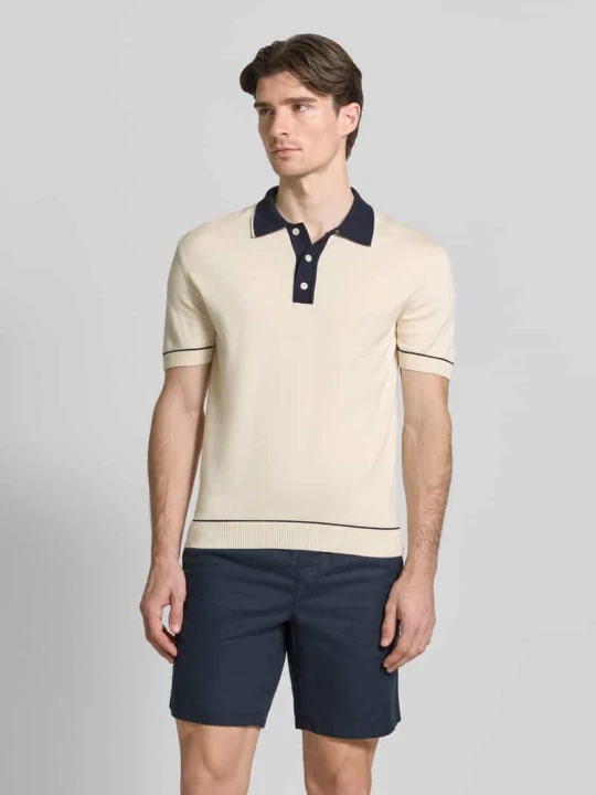 Zdjęcie produktu koszulka polo o kroju slim fit z wyhaftowanym logo Gant Złamany biały