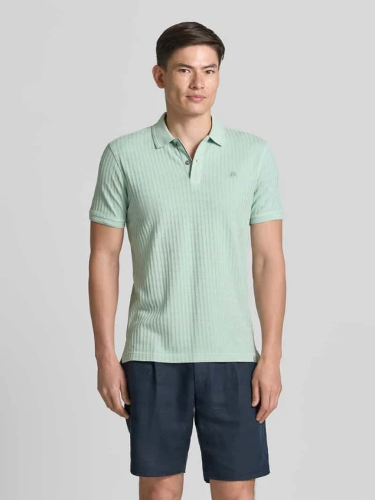 Zdjęcie produktu koszulka polo o kroju slim fit z wyhaftowanym logo Lerros Limonkowy