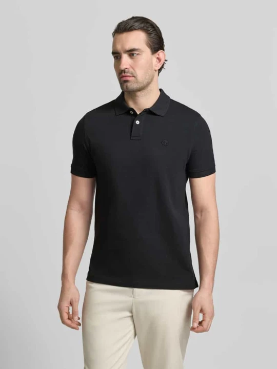 Zdjęcie produktu Polówka o kroju slim fit z haftowanym logo MCNEAL Czarny