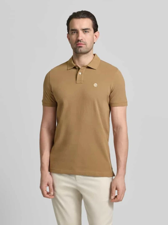 Zdjęcie produktu Polówka o kroju slim fit z haftowanym logo MCNEAL Jasnobrązowy