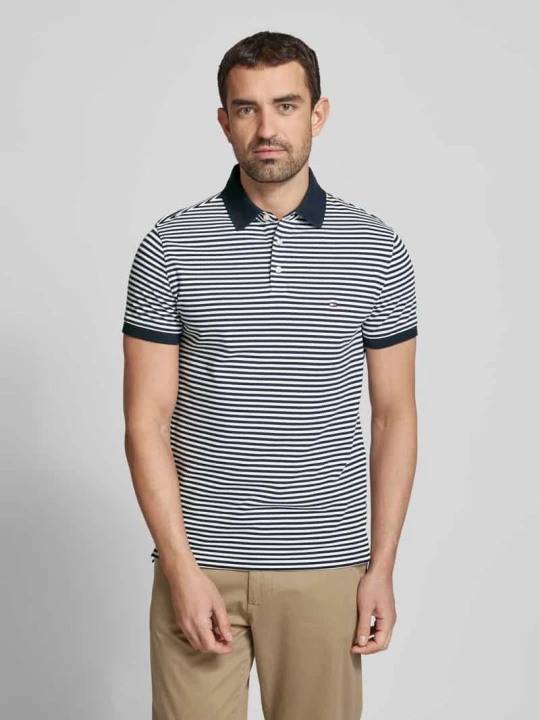Zdjęcie produktu Koszulka polo o kroju slim fit z wyhaftowanym logo model ‘1985’ Tommy Hilfiger Granatowy