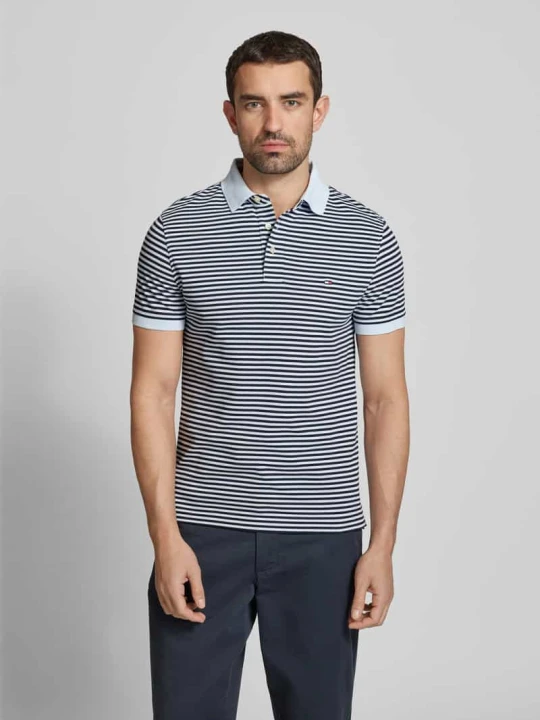 Zdjęcie produktu Koszulka polo o kroju slim fit z wyhaftowanym logo model ‘1985’ Tommy Hilfiger Jasnoniebieski