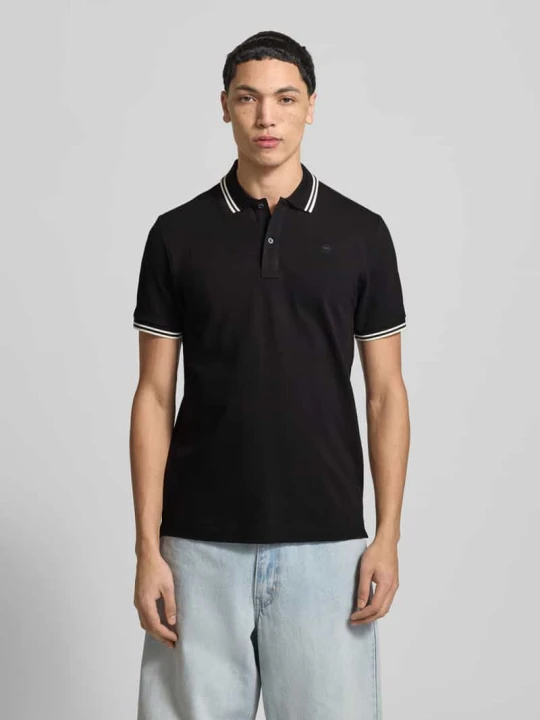 Zdjęcie produktu Koszulka polo o kroju slim fit z wyhaftowanym logo model 'Dunda' G-Star Raw Czarny