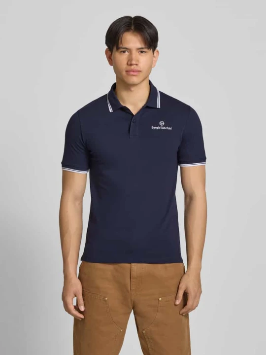 Zdjęcie produktu Koszulka polo o kroju slim fit z wyhaftowanym logo model „Reed” Sergio Tacchini Ciemnoniebieski