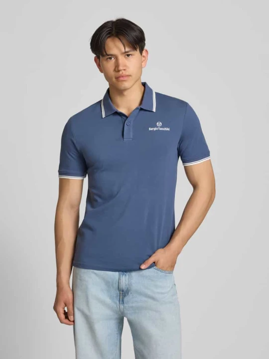 Zdjęcie produktu Koszulka polo o kroju slim fit z wyhaftowanym logo model „Reed” Sergio Tacchini Ciemnoniebieski
