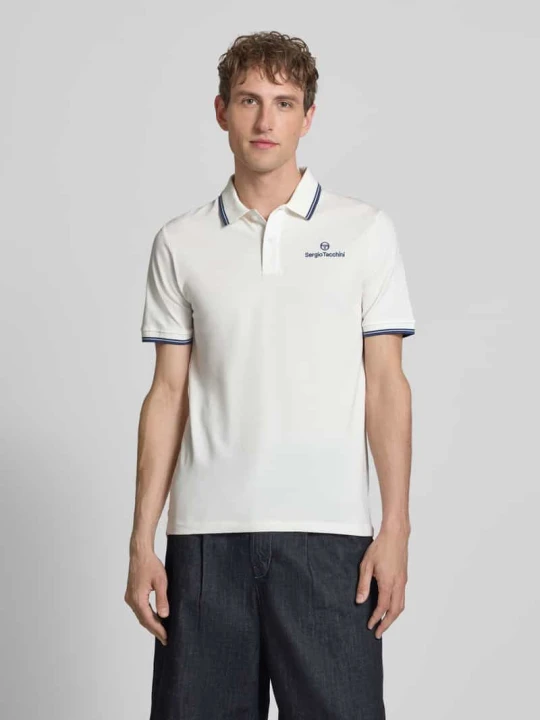 Zdjęcie produktu Koszulka polo o kroju slim fit z wyhaftowanym logo model „Reed” Sergio Tacchini Złamany biały