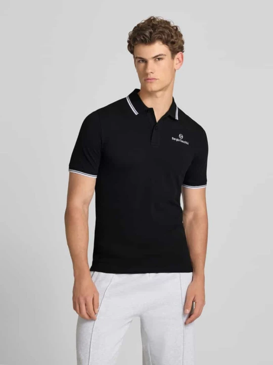 Zdjęcie produktu Koszulka polo o kroju slim fit z wyhaftowanym logo model „Reed” Sergio Tacchini Czarny