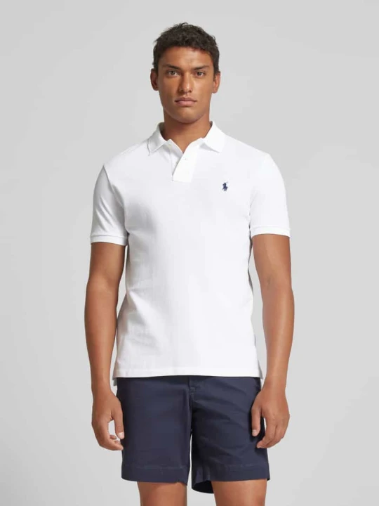 Zdjęcie produktu Koszulka polo o kroju slim fit z wyhaftowanym logo Polo Ralph Lauren Biały