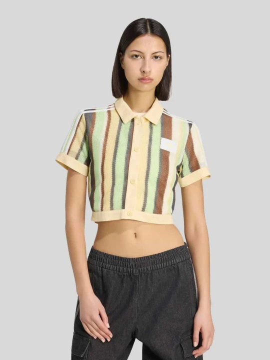 Zdjęcie produktu Koszulka polo o krótkim kroju z detalami z logo adidas Originals Jasnozielony