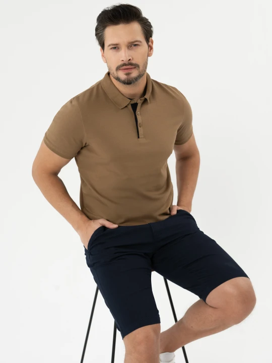 Zdjęcie produktu Koszulka polo O-MOLTI Volcano Beżowy