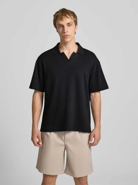 Zdjęcie produktu Koszulka polo o pudełkowym kroju z mieszanki bawełny model 'CASPIAN AIRLEX' Only & Sons Czarny