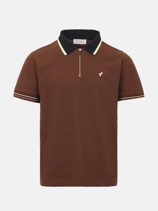 Zdjęcie produktu Koszulka polo Pier One By Zalando brązowy