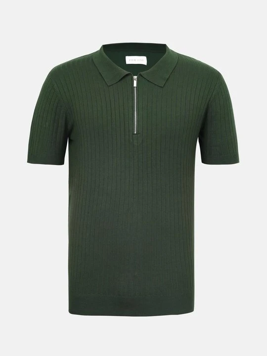 Zdjęcie produktu Koszulka polo Pier One By Zalando ciemnozielony