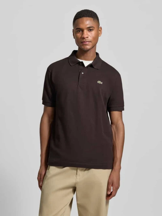 Zdjęcie produktu Koszulka polo Regular Fit z czystej bawełny Lacoste Ciemnobrązowy