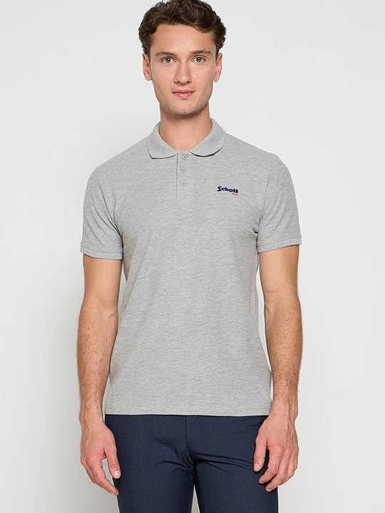 Zdjęcie produktu Koszulka polo Schott jasnoszary