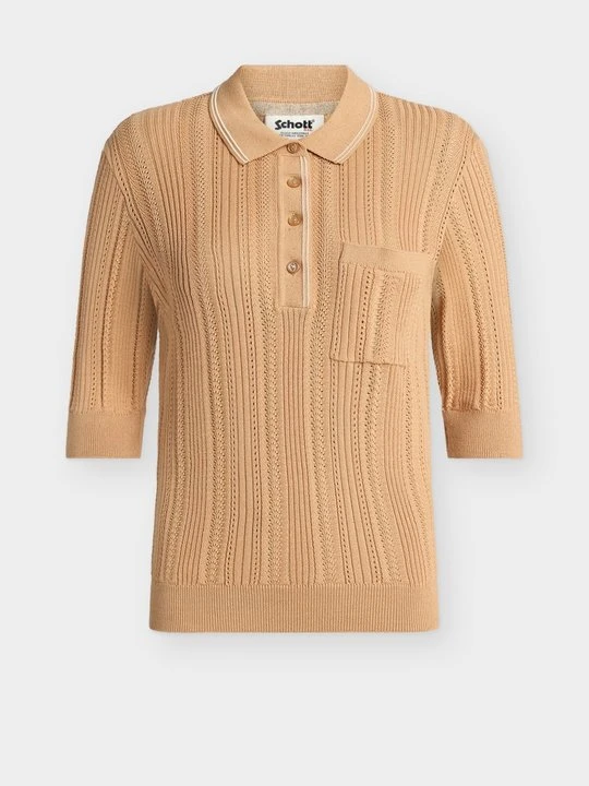 Zdjęcie produktu Koszulka polo Schott wielbłądzi