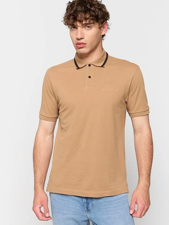 Zdjęcie produktu Koszulka polo Scotch & Soda jasny brąz