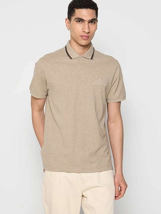 Zdjęcie produktu Koszulka polo Scotch & Soda beżowy