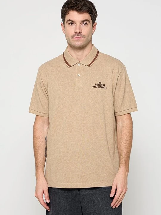 Zdjęcie produktu Koszulka polo Scotch & Soda taupe