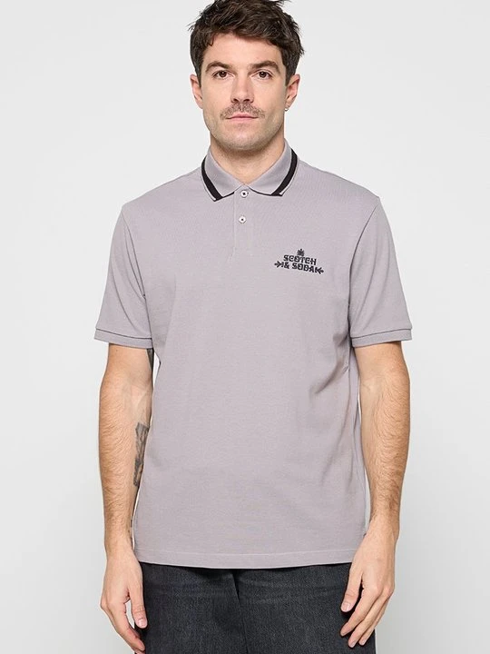 Zdjęcie produktu Koszulka polo Scotch & Soda szary