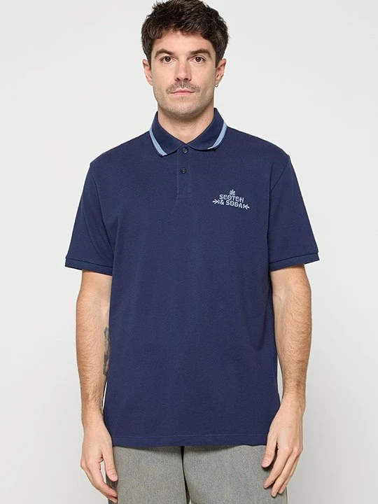 Zdjęcie produktu Koszulka polo Scotch & Soda granatowy