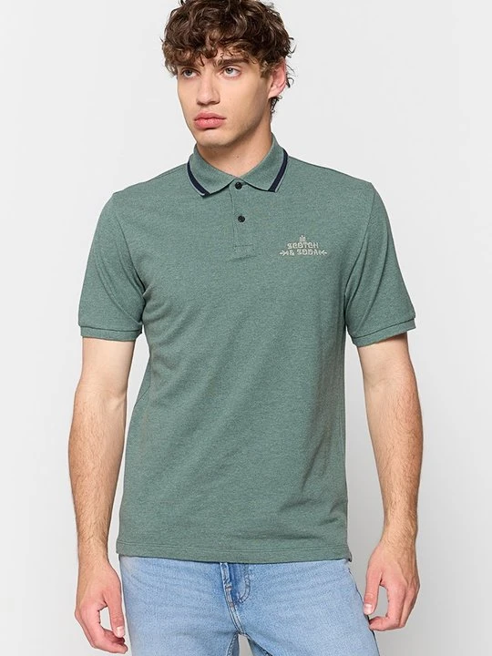 Zdjęcie produktu Koszulka polo Scotch & Soda ciemnozielony