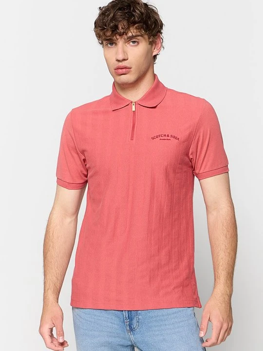 Zdjęcie produktu Koszulka polo Scotch & Soda koralowy