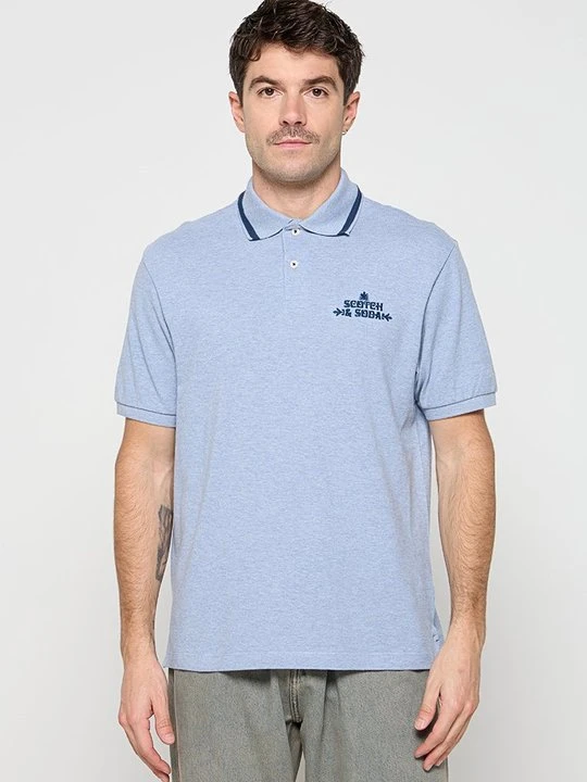 Zdjęcie produktu Koszulka polo Scotch & Soda jasnoniebieski