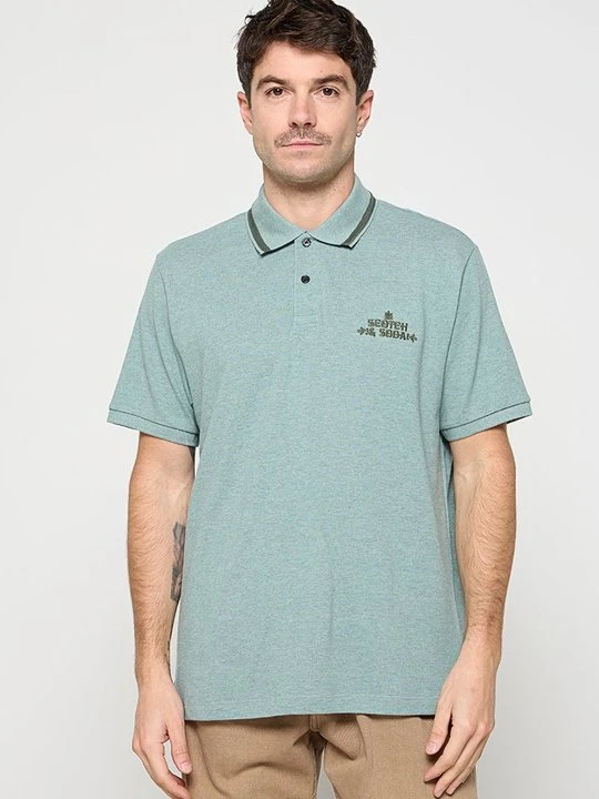 Zdjęcie produktu Koszulka polo Scotch & Soda zielony melanż