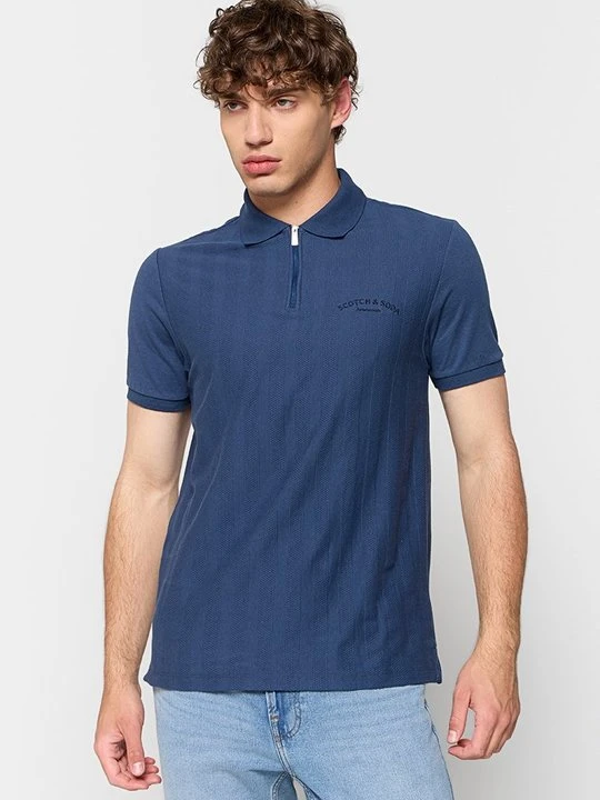 Zdjęcie produktu Koszulka polo Scotch & Soda niebieski