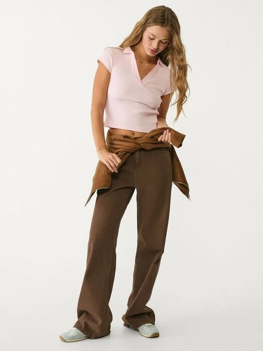 Zdjęcie produktu Koszulka polo Stradivarius różowy