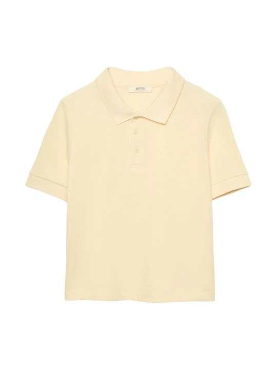 Zdjęcie produktu Koszulka polo Stradivarius jasnożółty