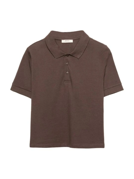 Zdjęcie produktu Koszulka polo Stradivarius ciemnobrązowy