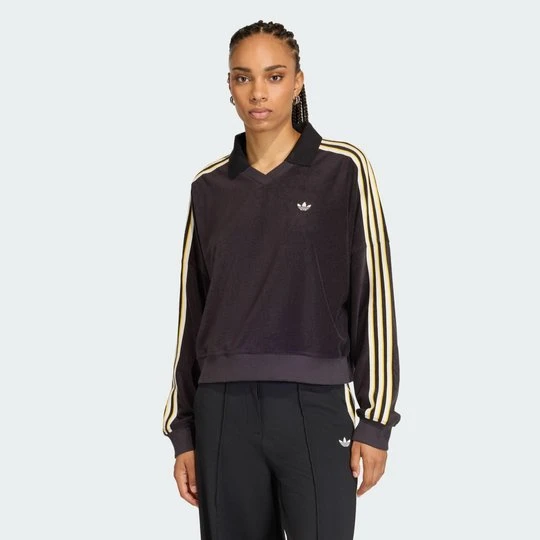 Zdjęcie produktu Koszulka polo TERRY TOWEL V NECK LONG SLEEVES Adidas czarny