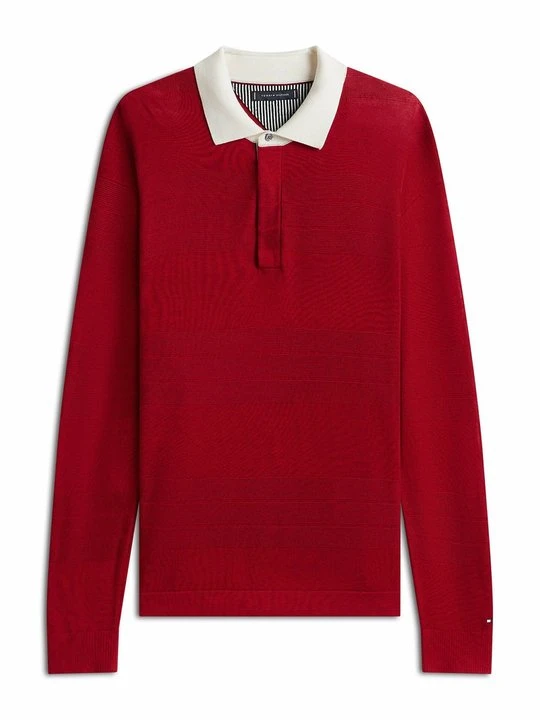 Zdjęcie produktu Koszulka polo Tommy Hilfiger ciemnoczerwony