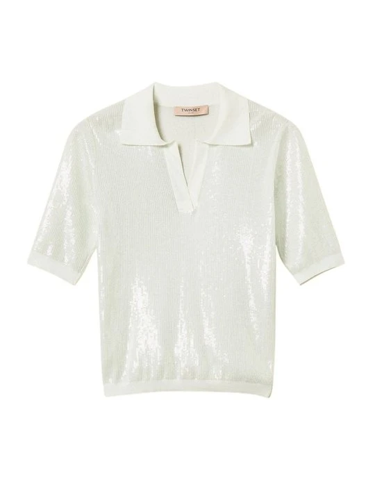 Zdjęcie produktu Koszulka polo TWINSET mleczny