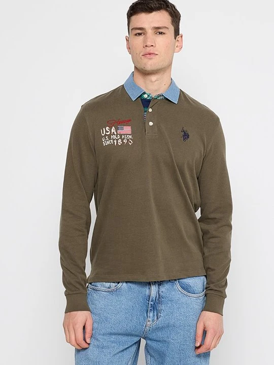 Zdjęcie produktu Koszulka polo U.S. POLO ASSN. oliwkowy