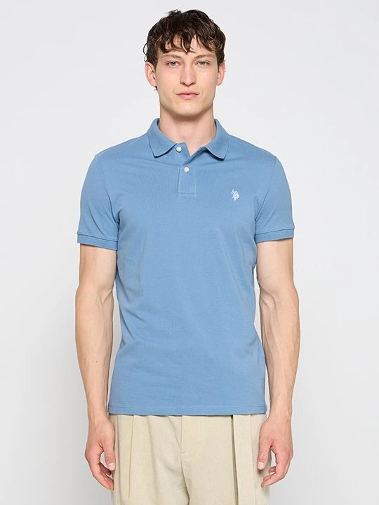 Zdjęcie produktu Koszulka polo U.S. POLO ASSN. jasnoniebieski melanż